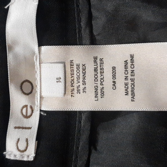 Cleo Women's Mini Skirt Black Scalloped Layers / Tiers Size 14 - Picture 5 of 5